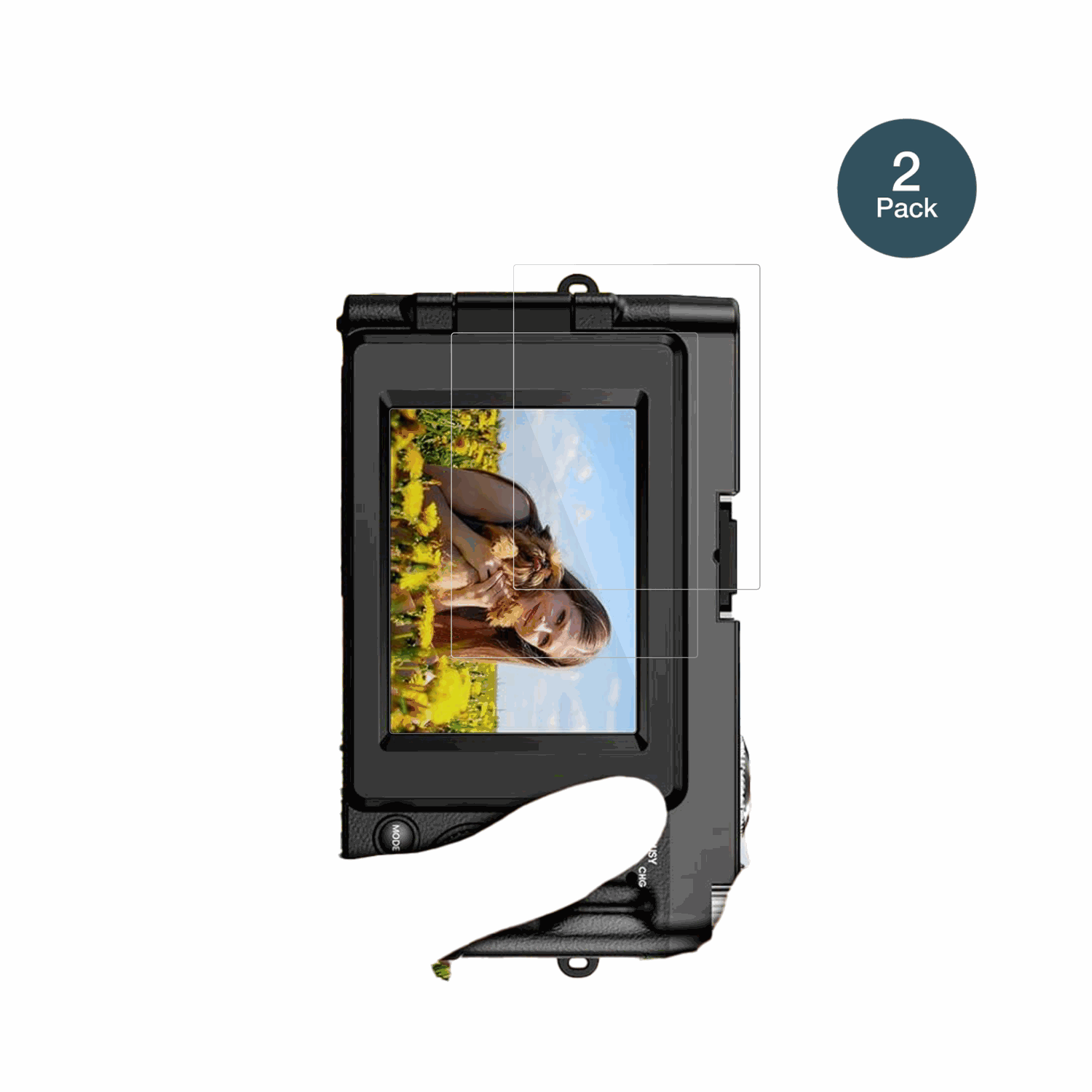 AboobuDigitalkamera 4K 48MP 3 Zoll mit aufgebrachter dipos Flex Schutzfolie, glasklare Darstellung ohne Einschränkungen