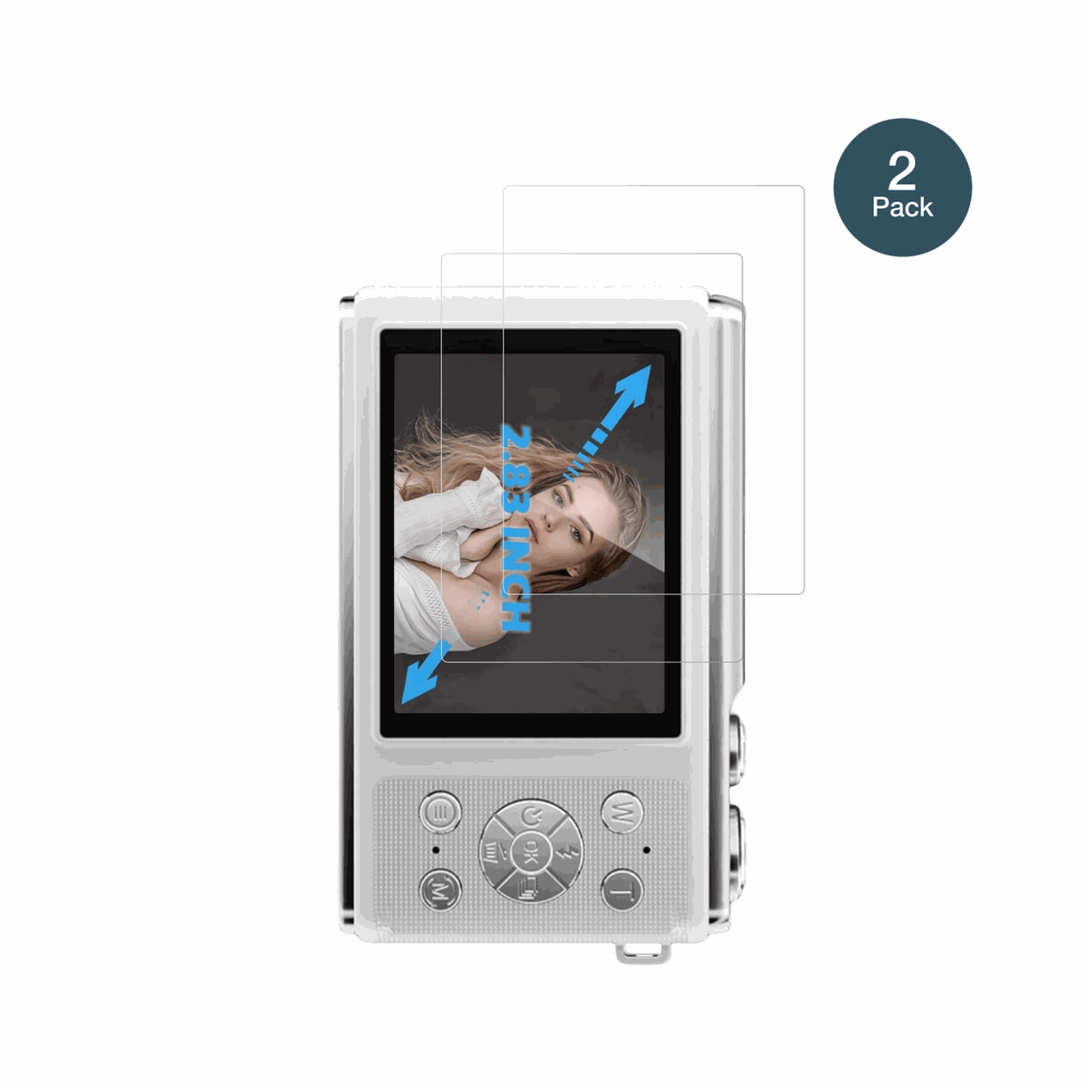 AcbaetaIXSS 8 mit aufgebrachter dipos Flex Schutzfolie, glasklare Darstellung ohne Einschränkungen