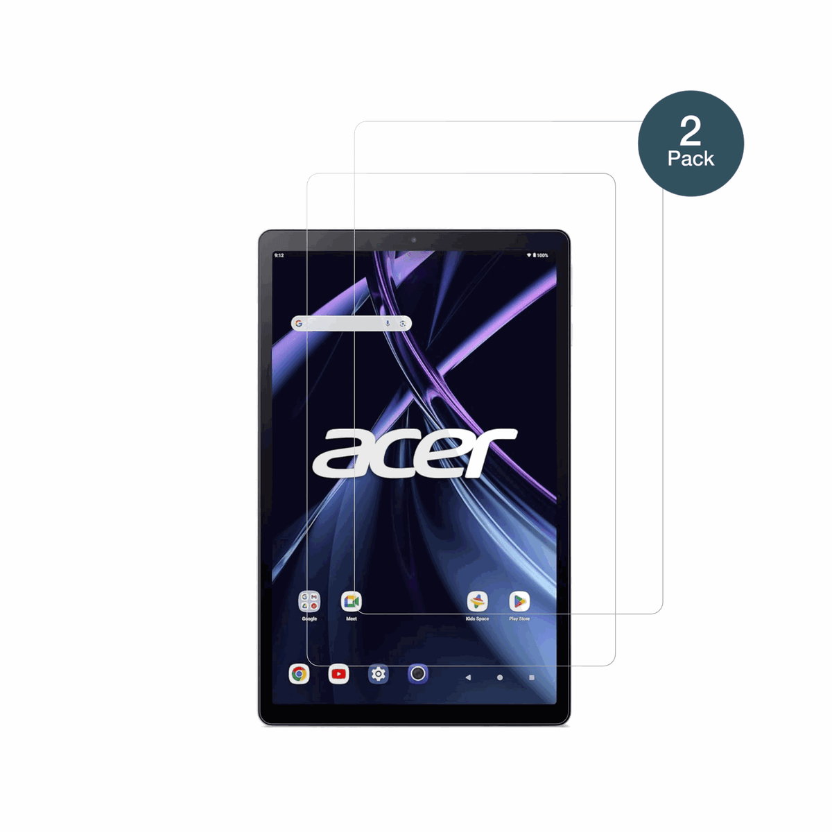 AcerIconia Tab A11 mit aufgebrachter dipos Flex Schutzfolie, glasklare Darstellung ohne Einschränkungen