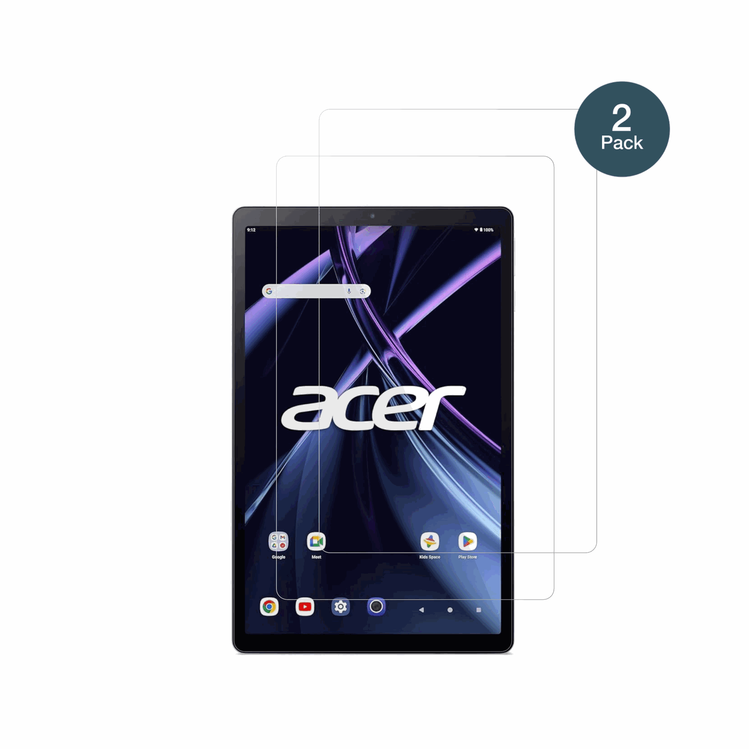 AcerIconia Tab A11 mit aufgebrachter dipos Flex Schutzfolie, glasklare Darstellung ohne Einschränkungen