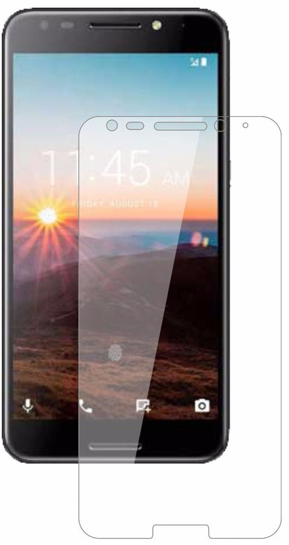 Alcatel  A7 mit aufgebrachter dipos Flex Schutzfolie, glasklare Darstellung ohne Einschränkungen