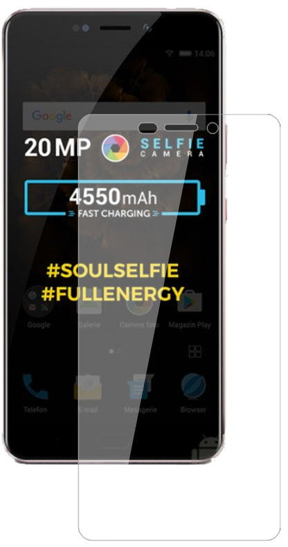 AllviewX4 Soul Xtreme mit aufgebrachter dipos Flex Schutzfolie, glasklare Darstellung ohne Einschränkungen