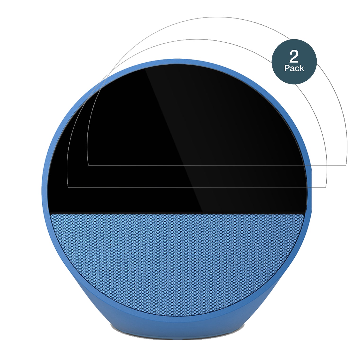 AmazonEcho Spot 2024 mit aufgebrachter dipos Flex Schutzfolie, glasklare Darstellung ohne Einschränkungen