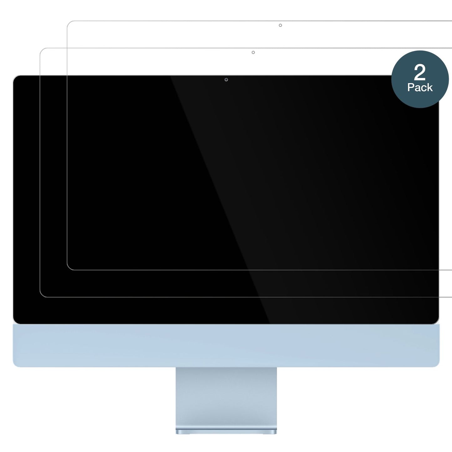 AppleiMac M3 24 Zoll 2024 mit aufgebrachter dipos Flex Schutzfolie, glasklare Darstellung ohne Einschränkungen