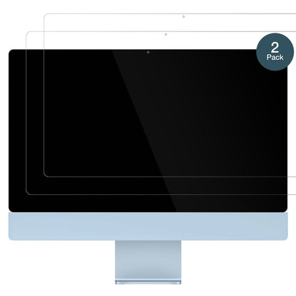 AppleiMac M3 24 Zoll 2024 mit aufgebrachter dipos Flex Schutzfolie, glasklare Darstellung ohne Einschränkungen