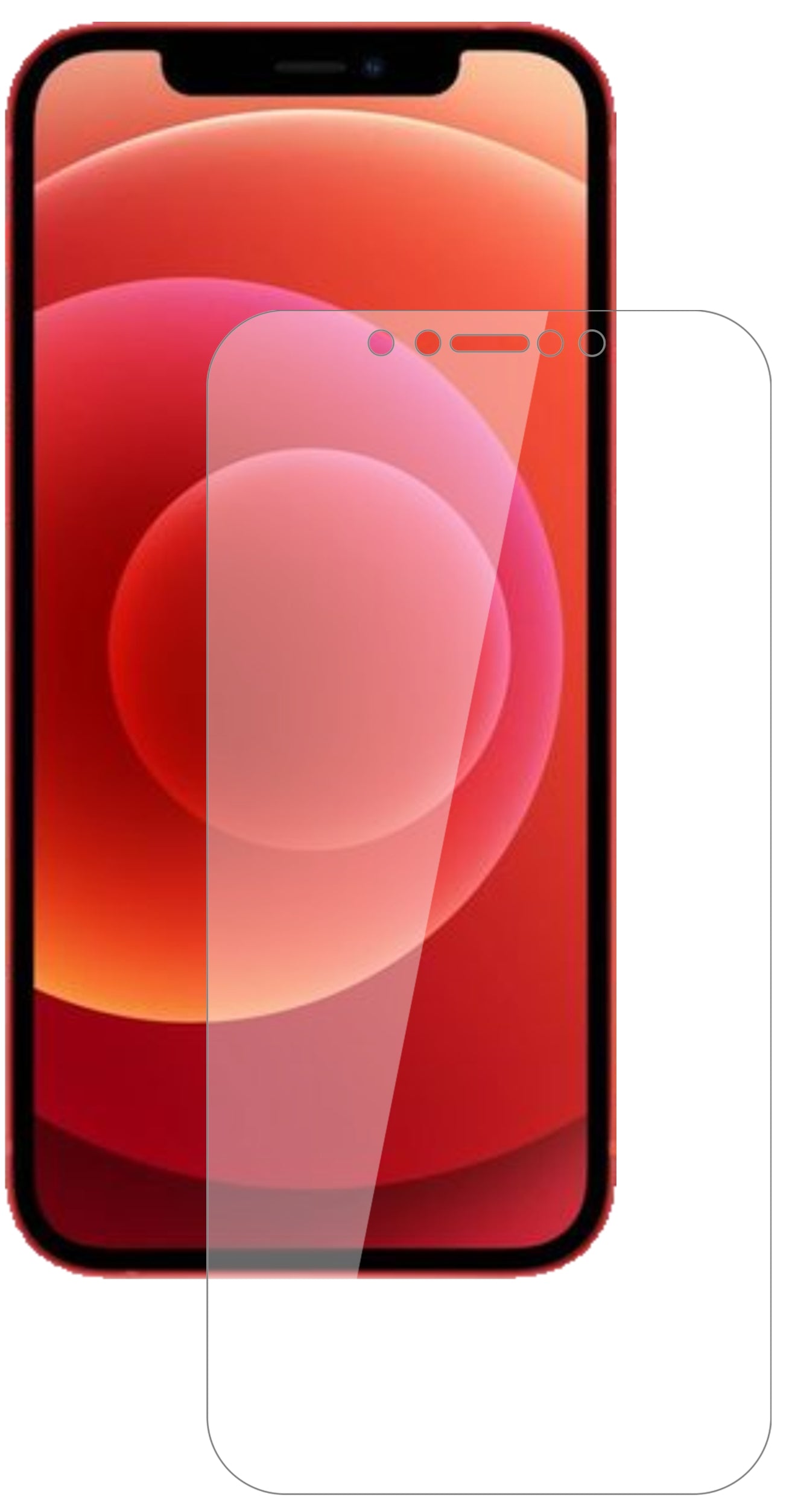 AppleiPhone 12 Pro Max mit aufgebrachter dipos Flex Schutzfolie, glasklare Darstellung ohne Einschränkungen