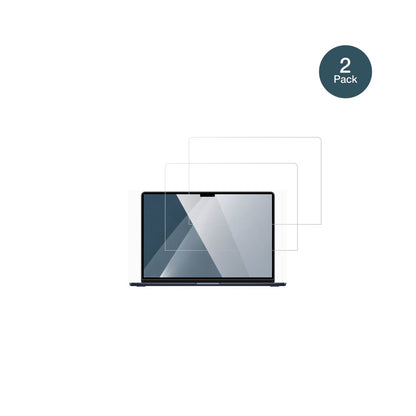 AppleMacBook Air M2 15 Zoll 2022 mit aufgebrachter dipos Flex Schutzfolie, glasklare Darstellung ohne Einschränkungen