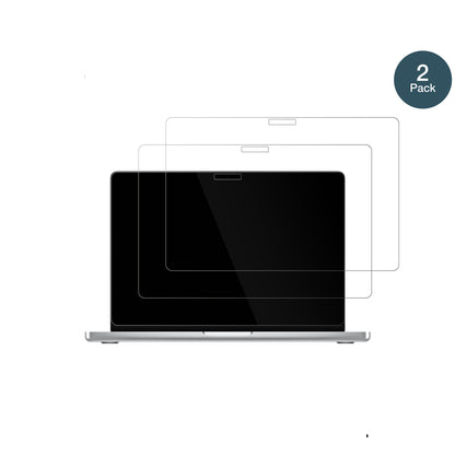 AppleMacBook Pro 14 Zoll M5 mit aufgebrachter dipos Flex Schutzfolie, glasklare Darstellung ohne Einschränkungen