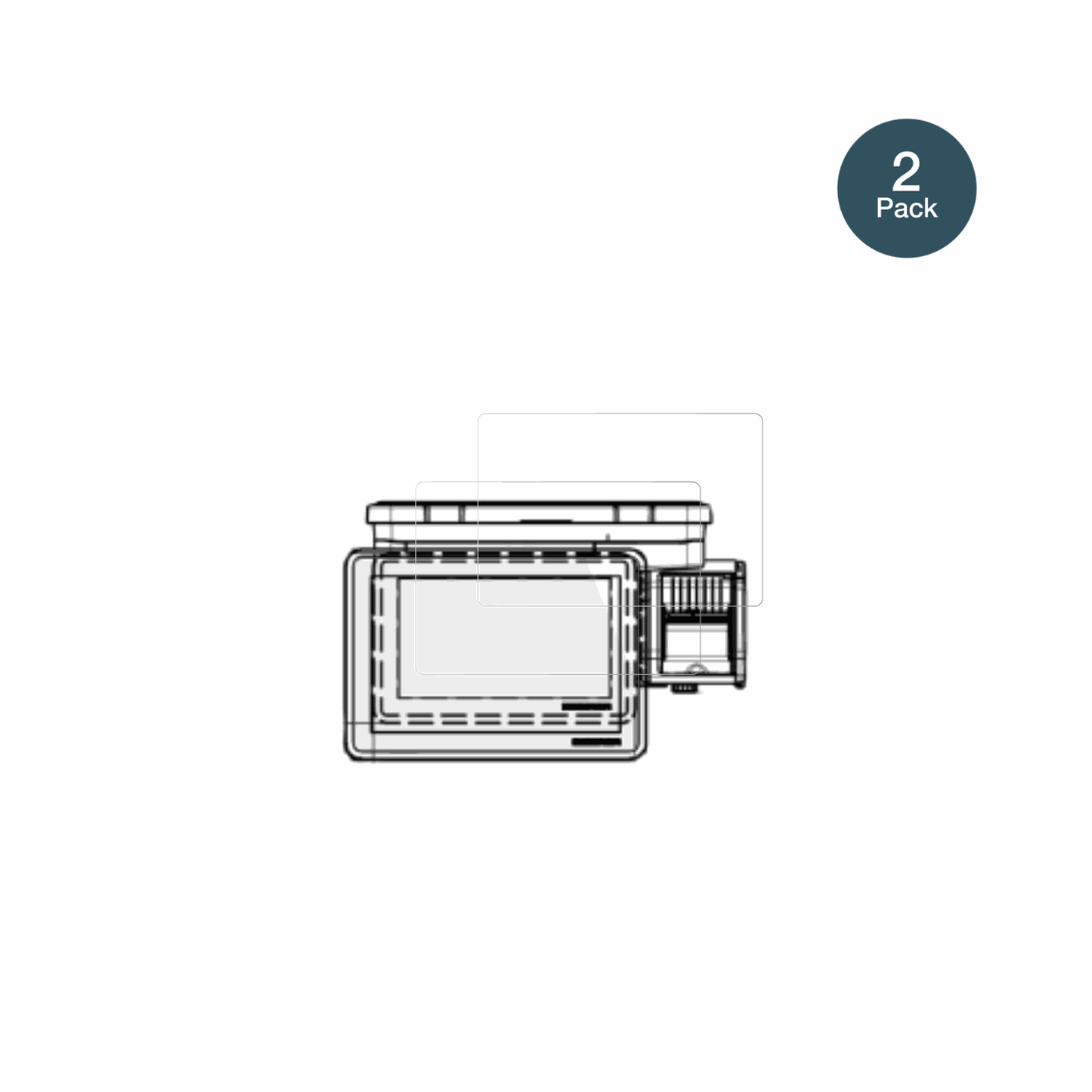 BizerbaQ1 expert 100 12.1 Zoll mit aufgebrachter dipos Flex Schutzfolie, glasklare Darstellung ohne Einschränkungen