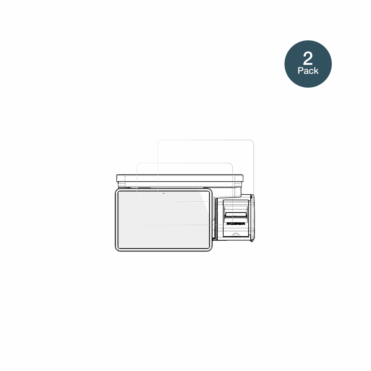 BizerbaQ1 pro 100 12.1 Zoll mit aufgebrachter dipos Flex Schutzfolie, glasklare Darstellung ohne Einschränkungen