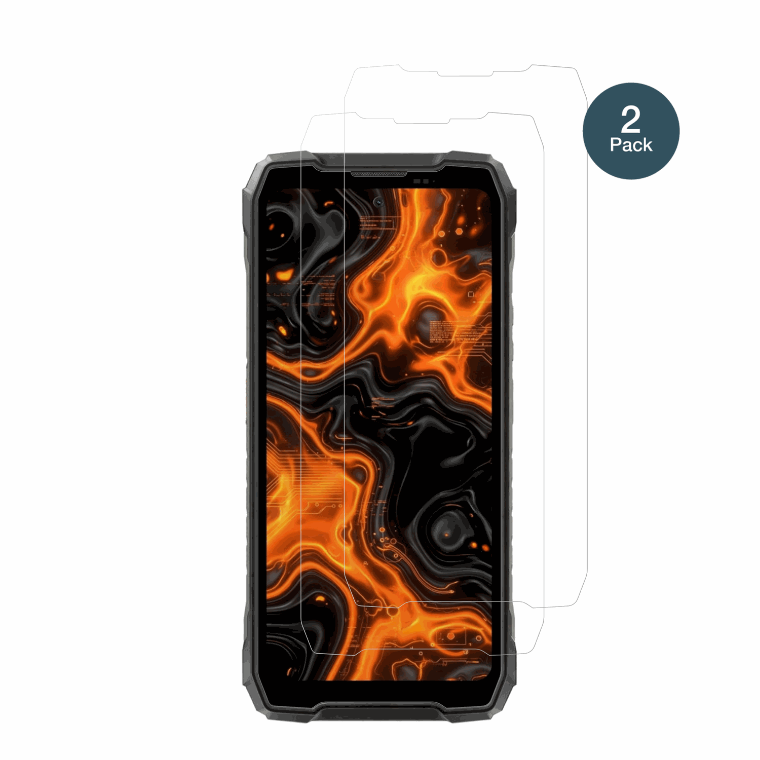 BlackviewRock 5 mit aufgebrachter dipos Flex Schutzfolie, glasklare Darstellung ohne Einschränkungen