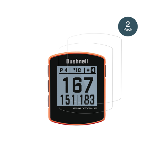 BushnellPhantom 2 mit aufgebrachter dipos Flex Schutzfolie, glasklare Darstellung ohne Einschränkungen
