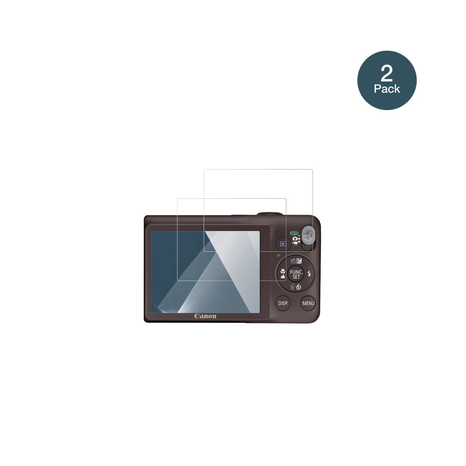 CanonCanon IXUS 105 mit aufgebrachter dipos Flex Schutzfolie, glasklare Darstellung ohne Einschränkungen
