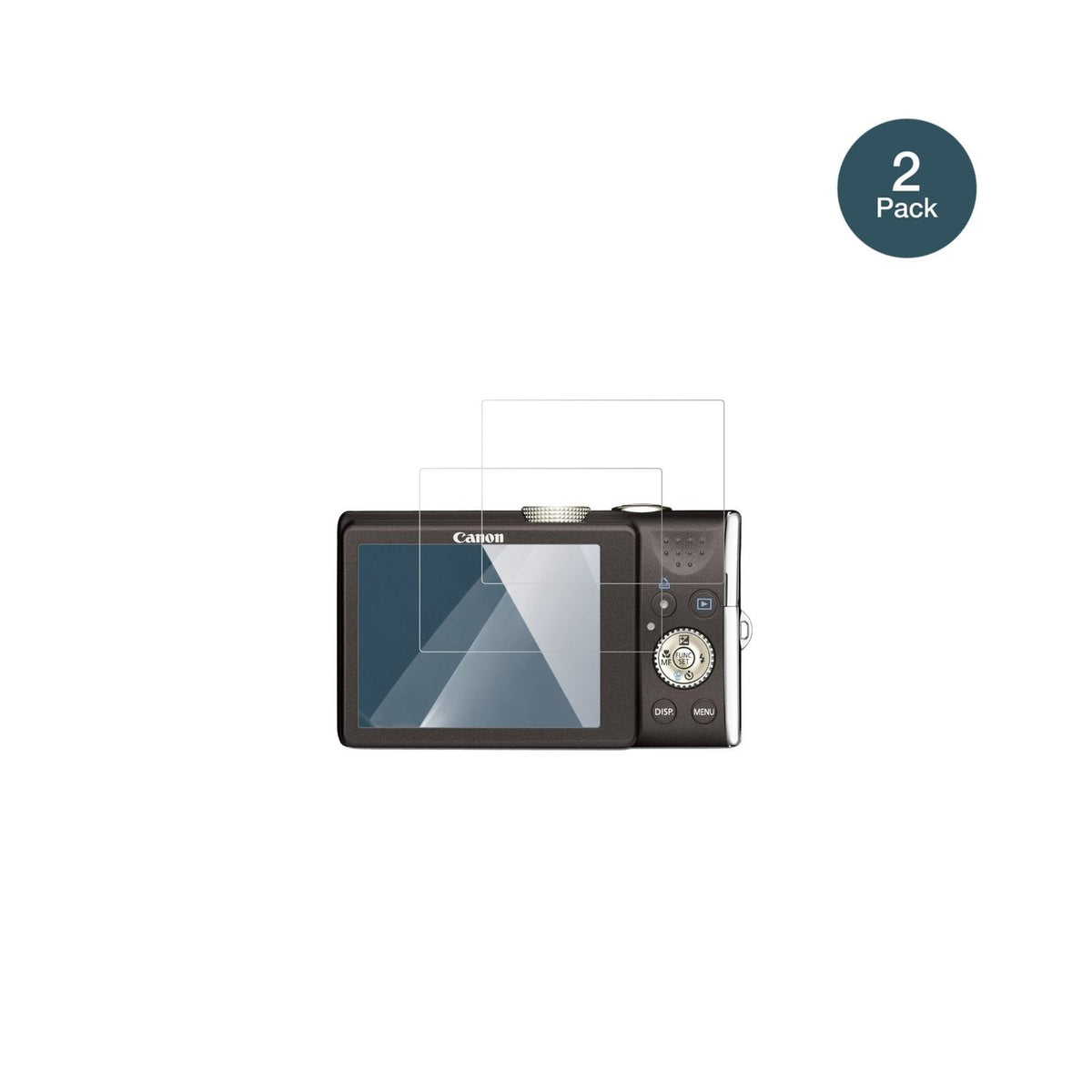 CanonPowerShot SX200 IS mit aufgebrachter dipos Flex Schutzfolie, glasklare Darstellung ohne Einschränkungen
