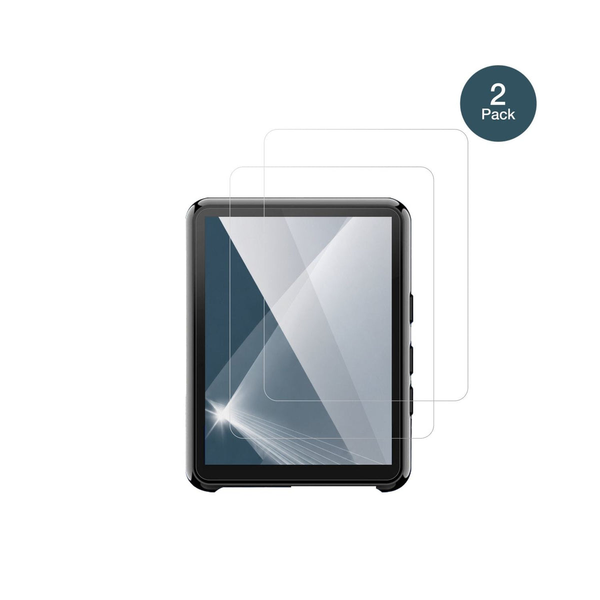 CetoonT58-1 MP3-Player mit aufgebrachter dipos Flex Schutzfolie, glasklare Darstellung ohne Einschränkungen