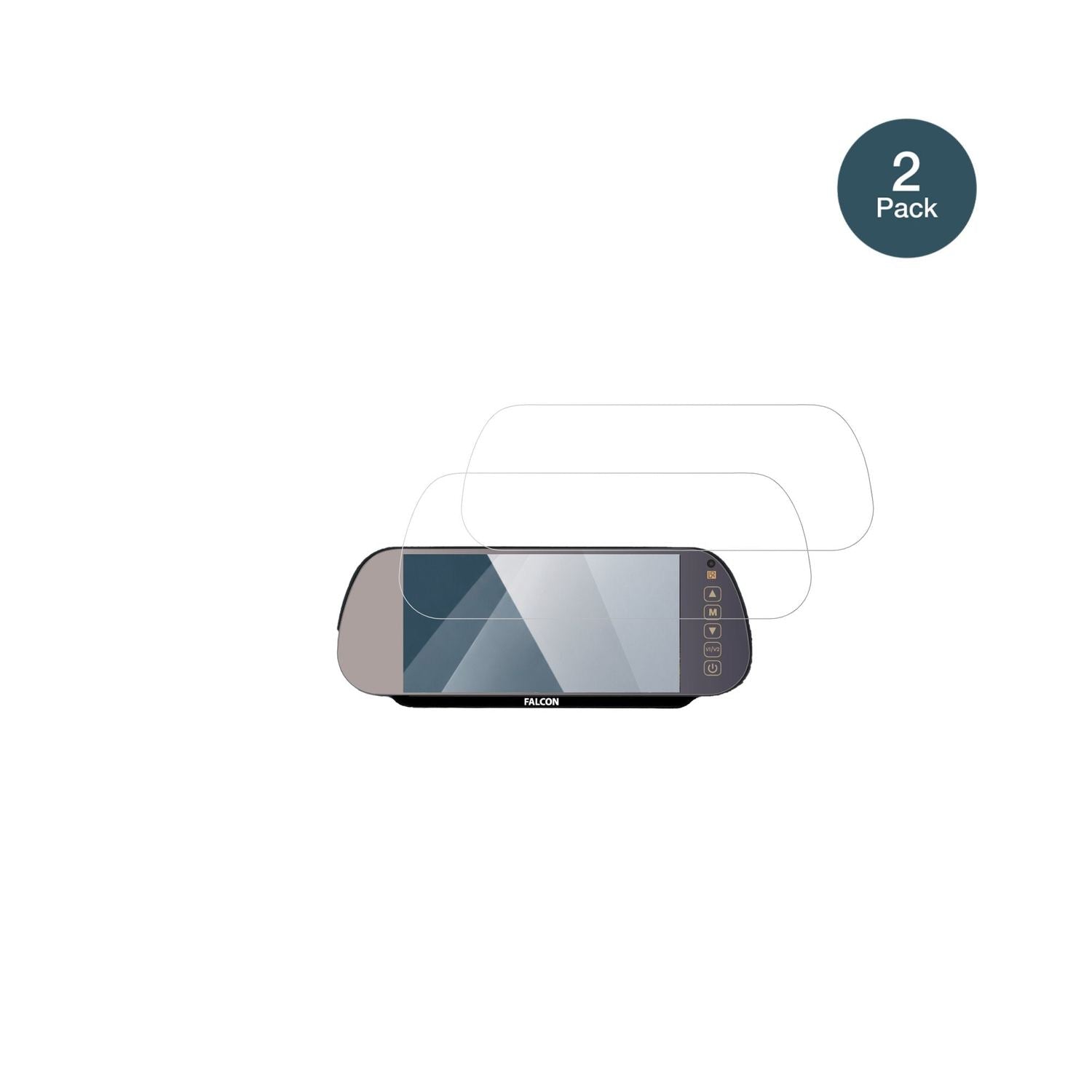 FalconMirror FN-HDMWC7 mit aufgebrachter dipos Flex Schutzfolie, glasklare Darstellung ohne Einschränkungen