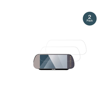 FalconMirror FN-HDMWC7 mit aufgebrachter dipos Flex Schutzfolie, glasklare Darstellung ohne Einschränkungen