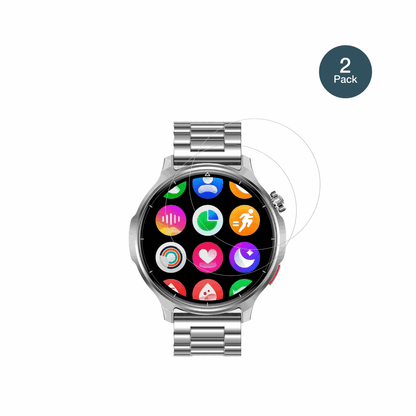 Fitdafit1.52 Zoll Smartwatch mit aufgebrachter dipos Flex Schutzfolie, glasklare Darstellung ohne Einschränkungen