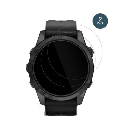 GarminFenix 7s Pro 47mm mit aufgebrachter dipos Flex Schutzfolie, glasklare Darstellung ohne Einschränkungen