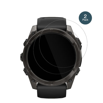 GarminFenix 7x Pro 42mm mit aufgebrachter dipos Flex Schutzfolie, glasklare Darstellung ohne Einschränkungen