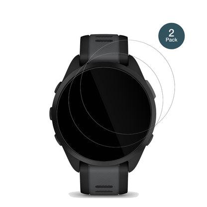 GarminForerunner 165 mit aufgebrachter dipos Flex Schutzfolie, glasklare Darstellung ohne Einschränkungen
