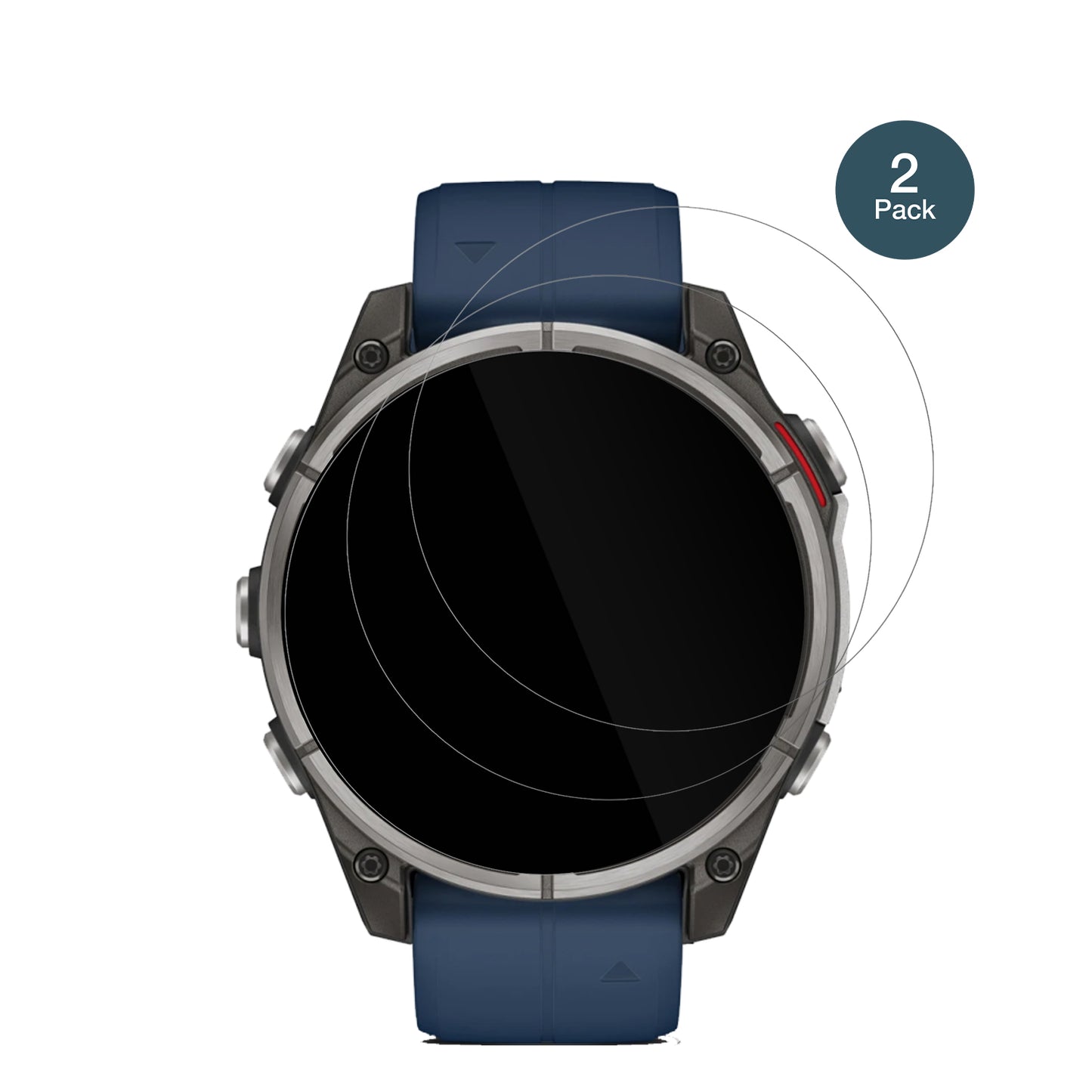 GarminQuatix 8 51mm mit aufgebrachter dipos Flex Schutzfolie, glasklare Darstellung ohne Einschränkungen