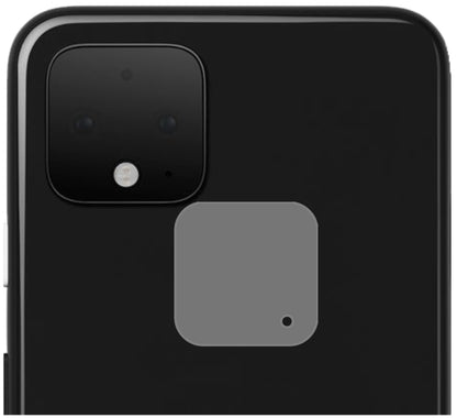 GooglePixel 4 Kameralinse mit aufgebrachter dipos Flex Schutzfolie, glasklare Darstellung ohne Einschränkungen