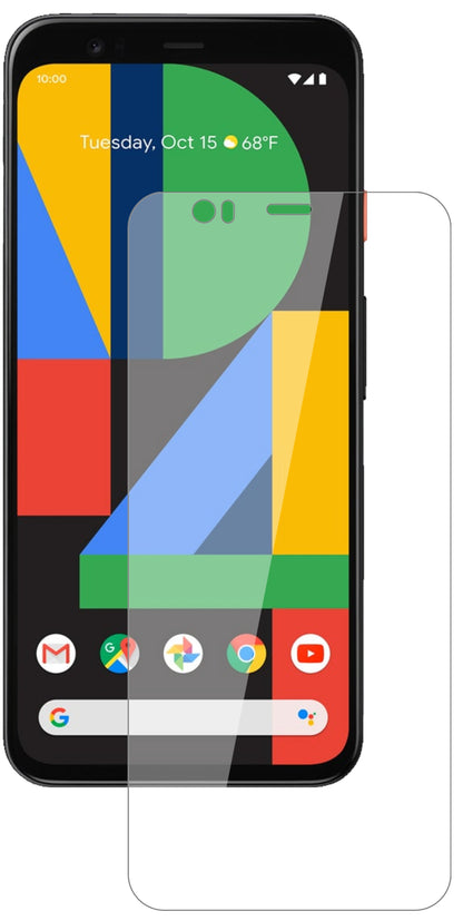 GooglePixel 4 mit aufgebrachter dipos Flex Schutzfolie, glasklare Darstellung ohne Einschränkungen