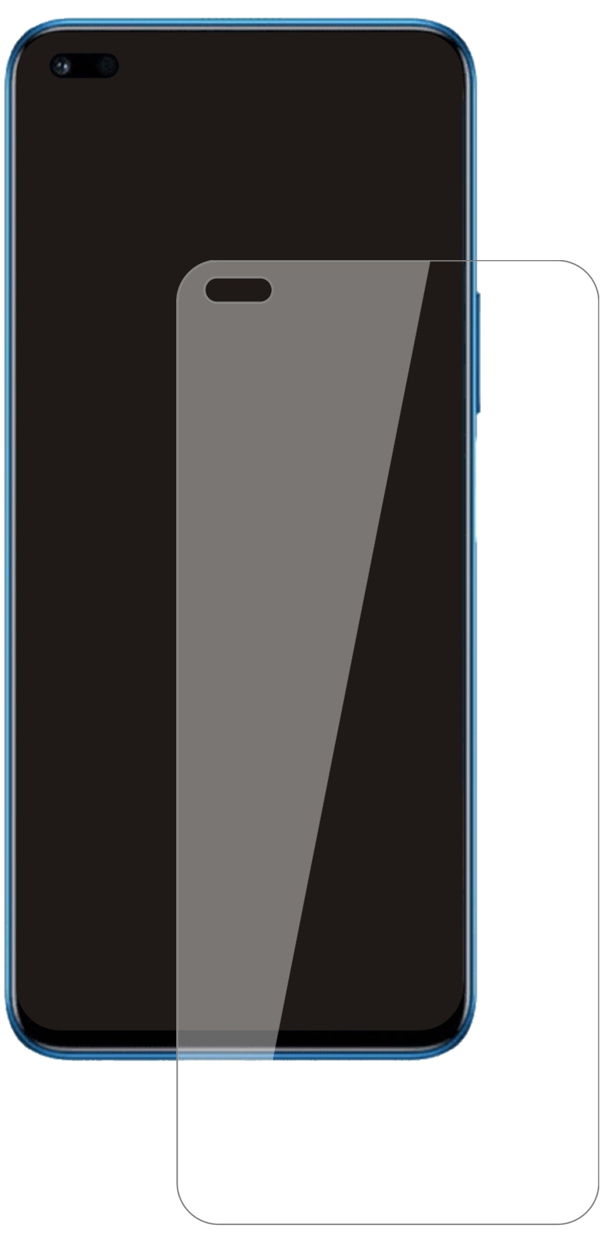 Honor50 Lite mit aufgebrachter dipos Flex Schutzfolie, glasklare Darstellung ohne Einschränkungen