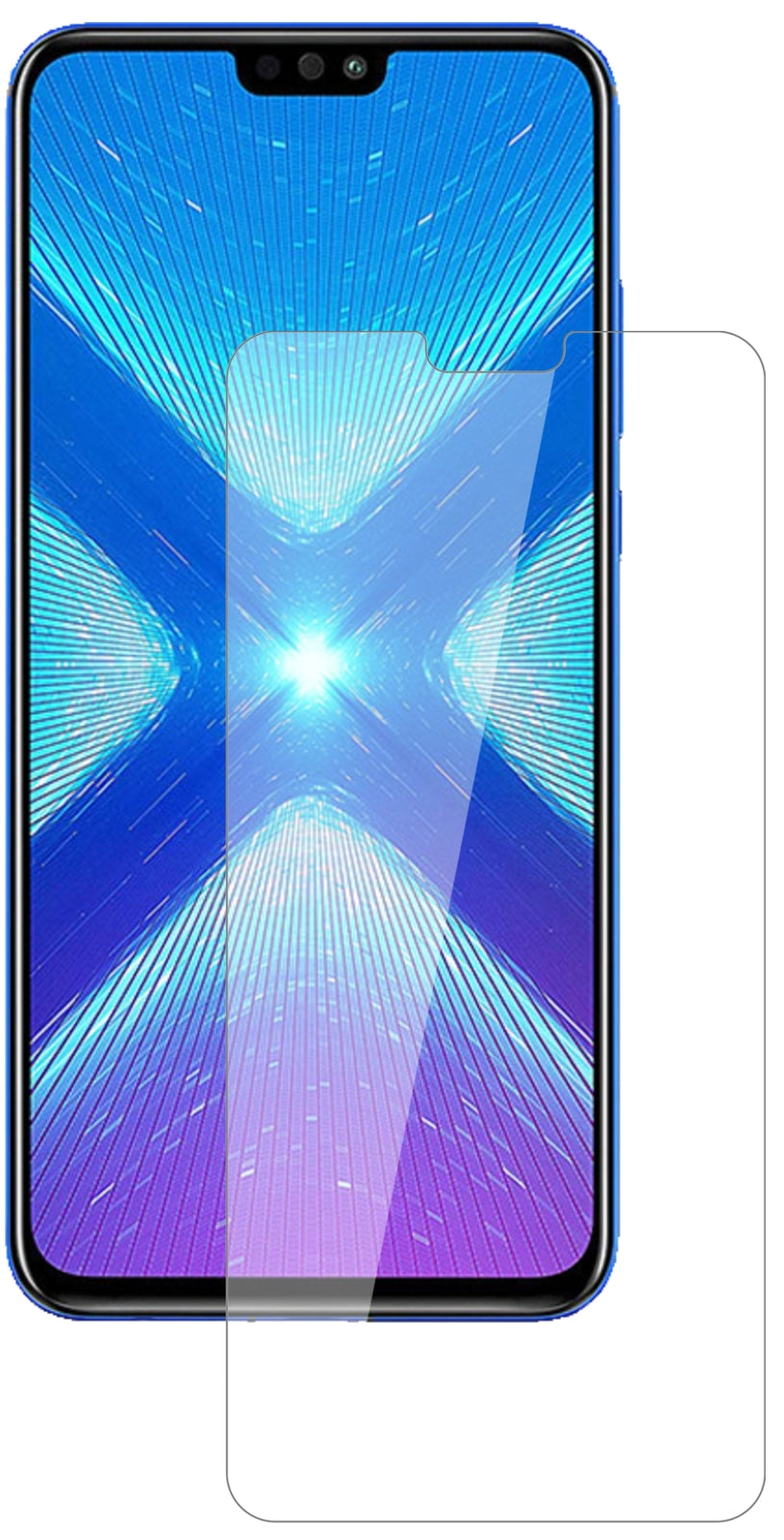 HonorView 10 Lite mit aufgebrachter dipos Flex Schutzfolie, glasklare Darstellung ohne Einschränkungen