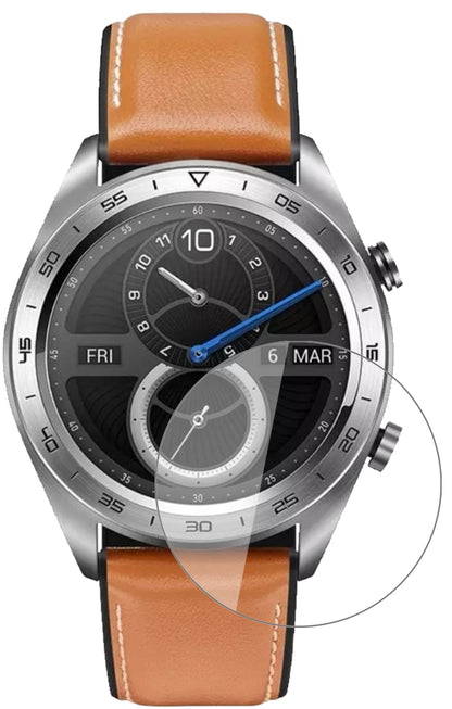 HonorWatch Magic mit aufgebrachter dipos Flex Schutzfolie, glasklare Darstellung ohne Einschränkungen