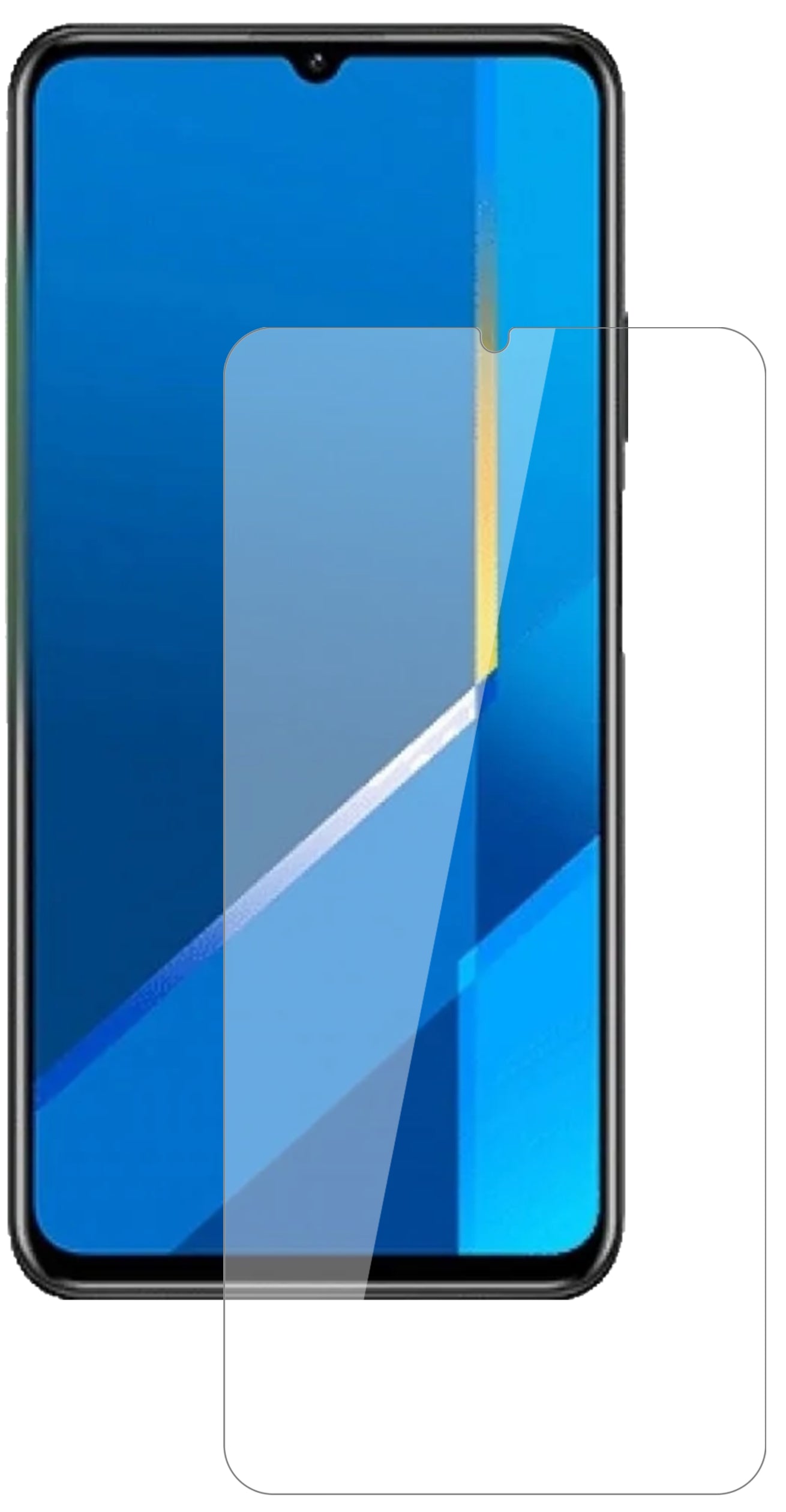 HonorX10 Max 5G mit aufgebrachter dipos Flex Schutzfolie, glasklare Darstellung ohne Einschränkungen