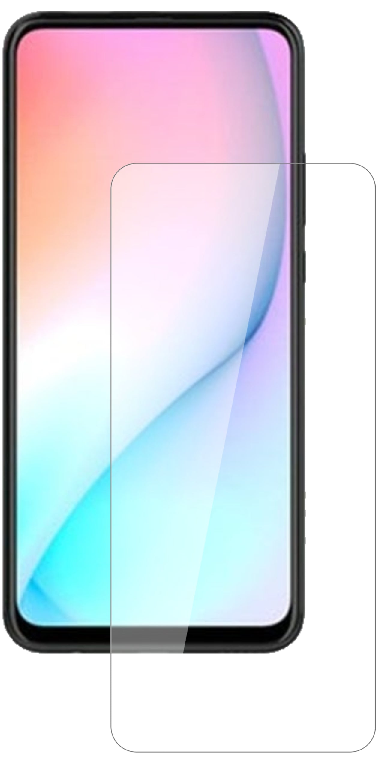 HuaweiEnjoy 10 Plus mit aufgebrachter dipos Flex Schutzfolie, glasklare Darstellung ohne Einschränkungen