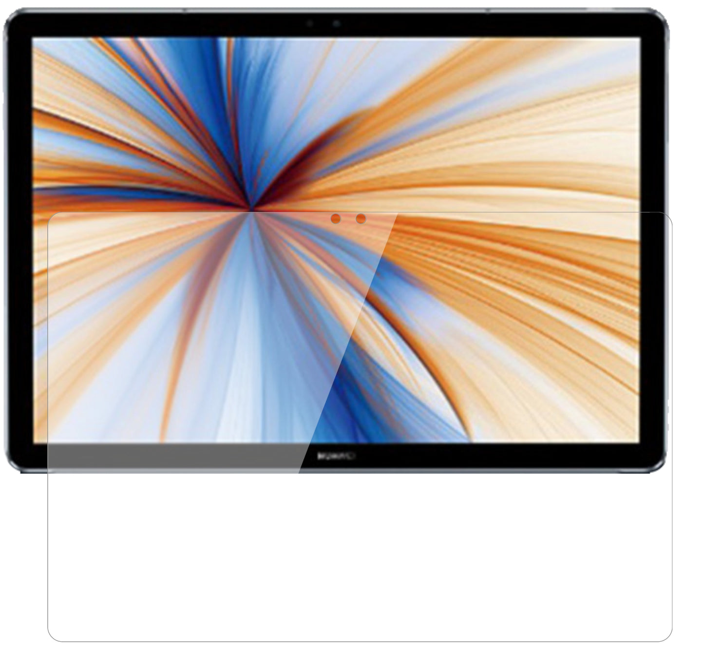 HuaweiMateBook E (2019) mit aufgebrachter dipos Flex Schutzfolie, glasklare Darstellung ohne Einschränkungen