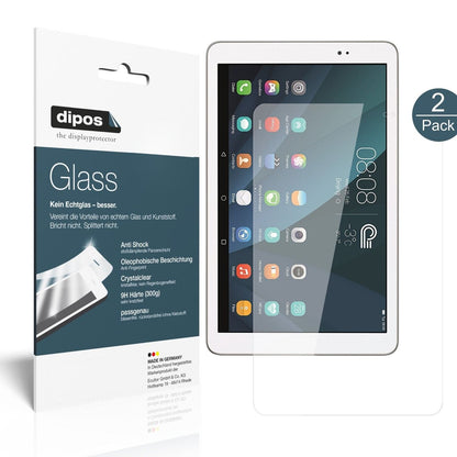 HuaweiMediaPad T1 10 Zoll mit aufgebrachter dipos Flex Schutzfolie, glasklare Darstellung ohne Einschränkungen