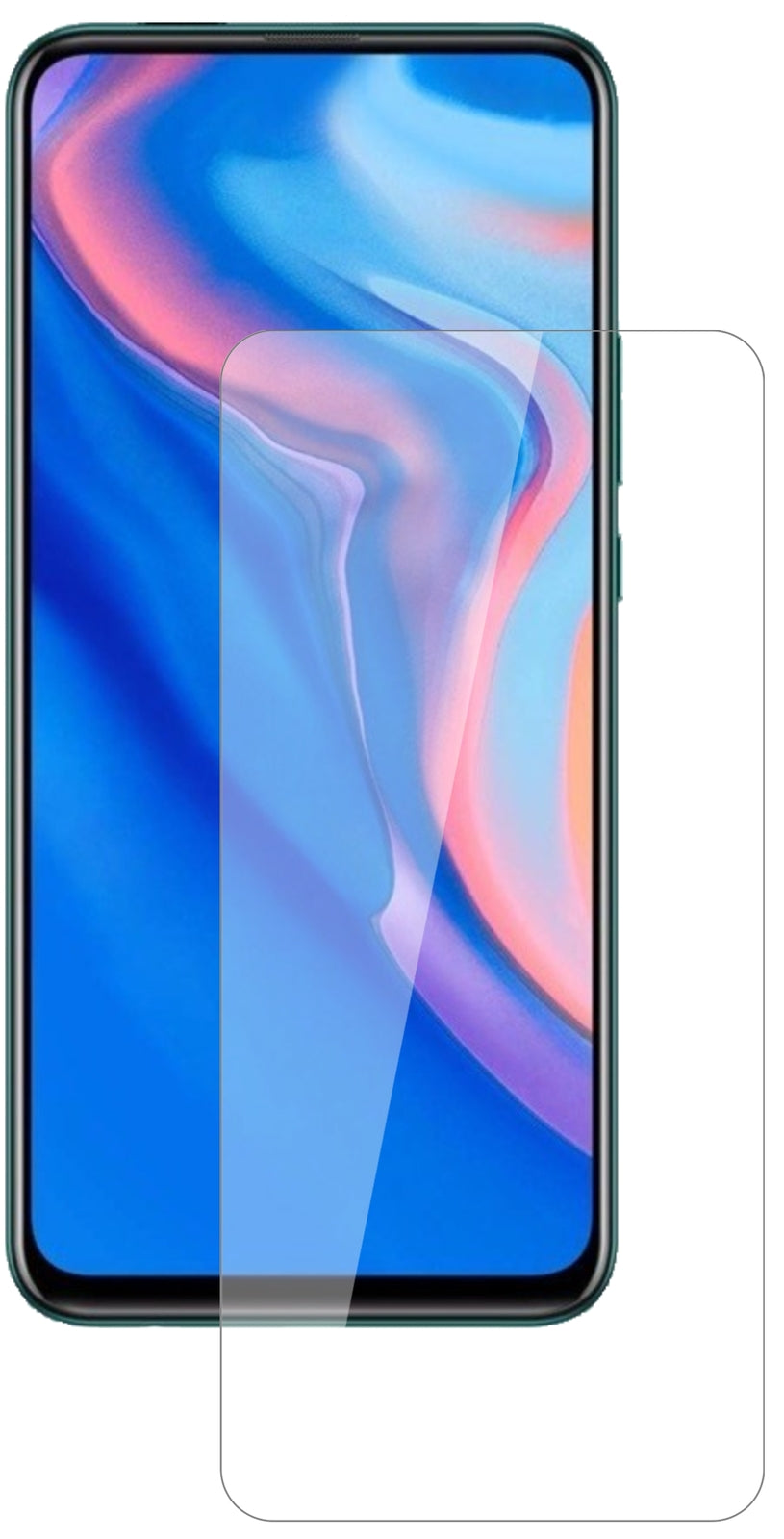 HuaweiP Smart Z (2019) mit aufgebrachter dipos Flex Schutzfolie, glasklare Darstellung ohne Einschränkungen