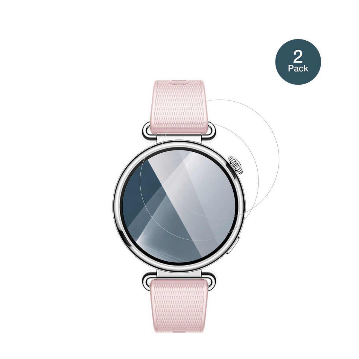 HuaweiWatch GT 7 41 mm mit aufgebrachter dipos Flex Schutzfolie, glasklare Darstellung ohne Einschränkungen