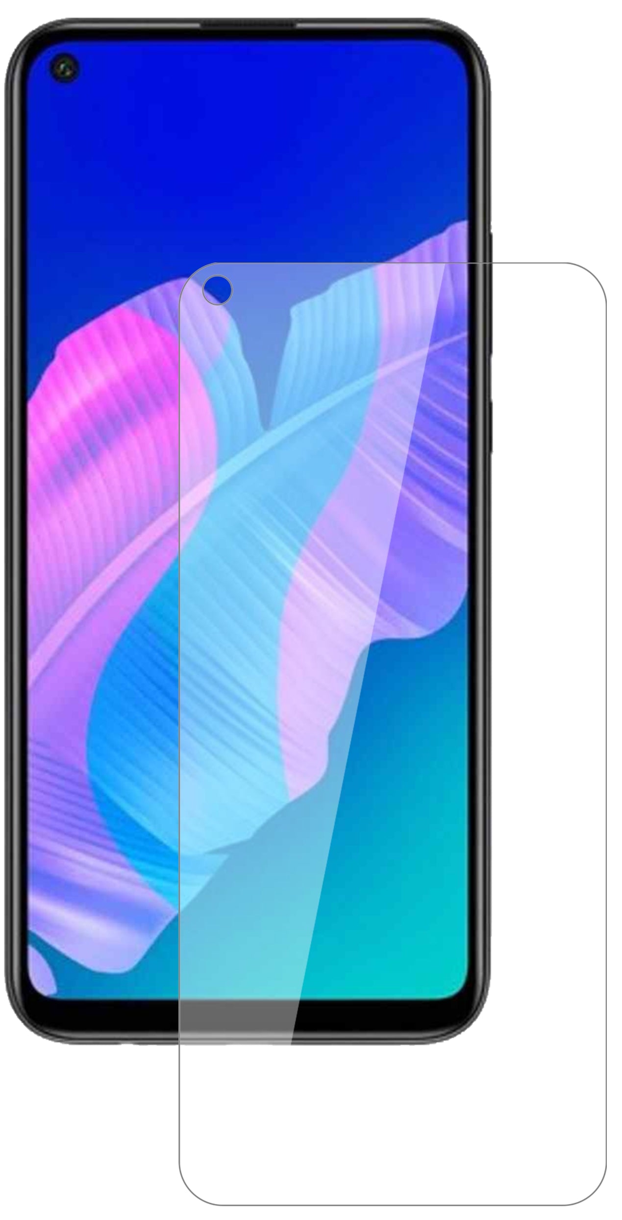 HuaweiY7p mit aufgebrachter dipos Flex Schutzfolie, glasklare Darstellung ohne Einschränkungen