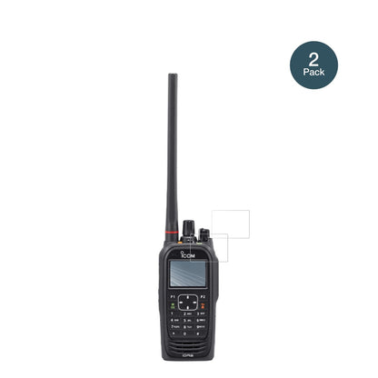 IcomIC-F4400DT mit aufgebrachter dipos Flex Schutzfolie, glasklare Darstellung ohne Einschränkungen
