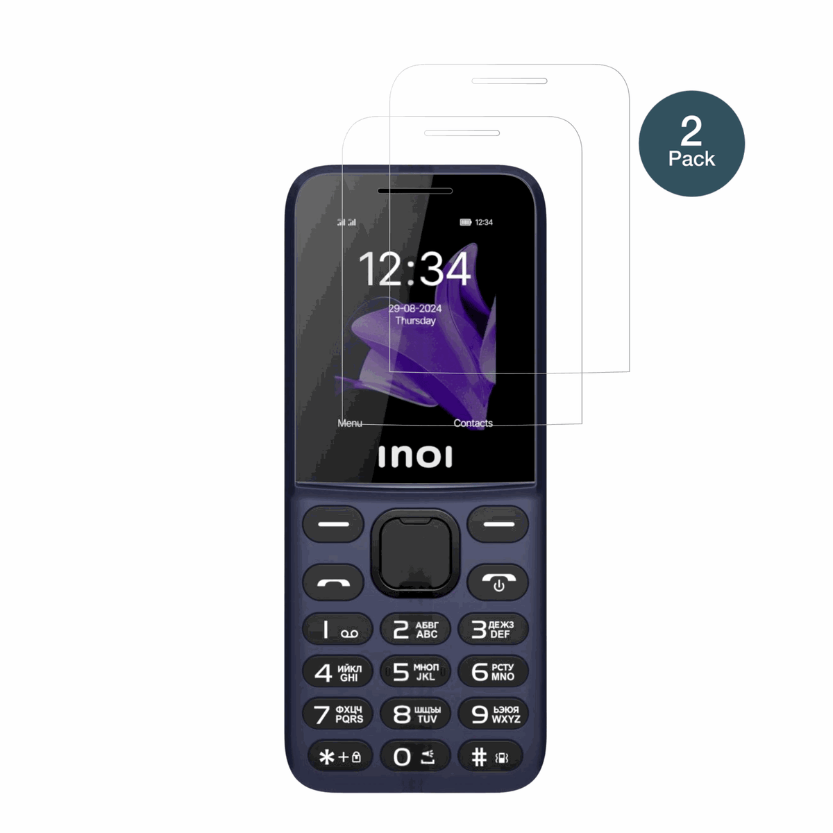 INOI101 Classic mit aufgebrachter dipos Flex Schutzfolie, glasklare Darstellung ohne Einschränkungen