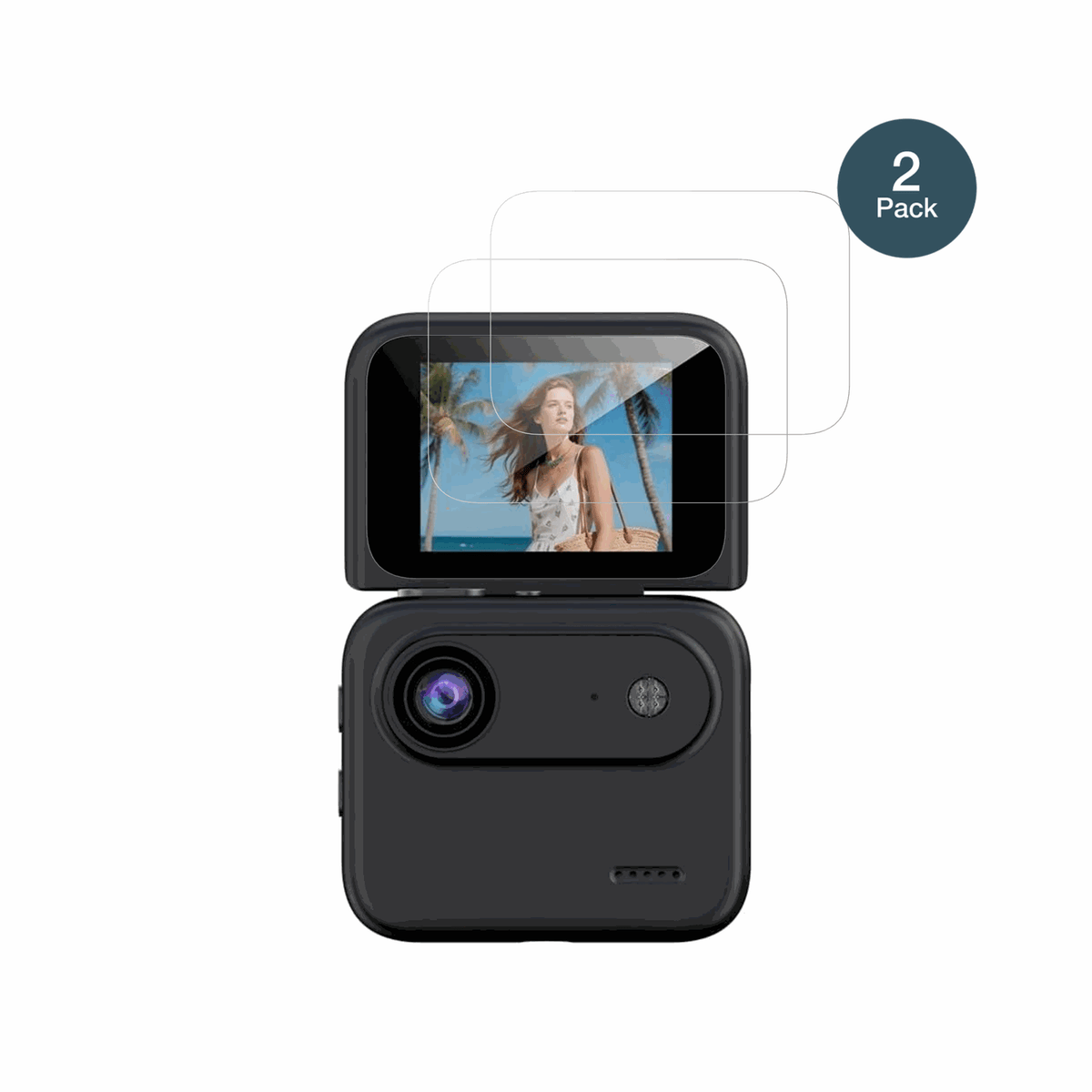 JoyousMallY360 mit aufgebrachter dipos Flex Schutzfolie, glasklare Darstellung ohne Einschränkungen
