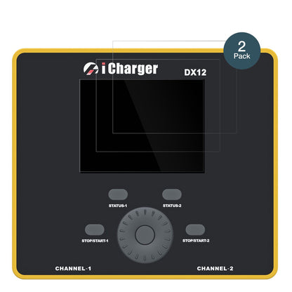 JunsiiCharger DX12 mit aufgebrachter dipos Flex Schutzfolie, glasklare Darstellung ohne Einschränkungen