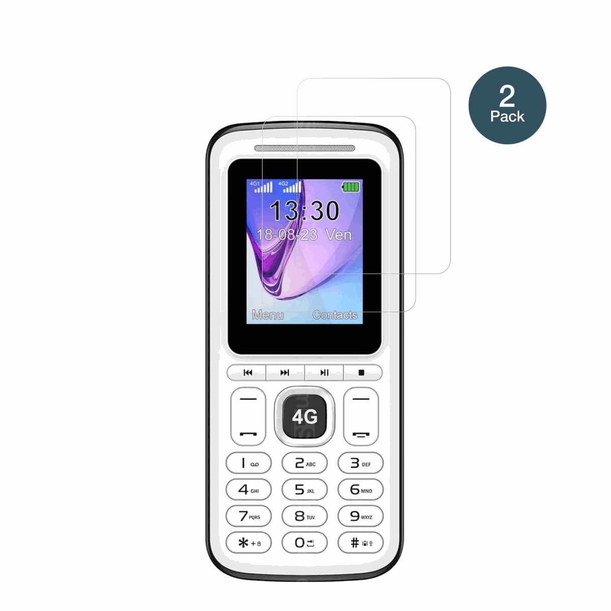 KonrowMoby 4G mit aufgebrachter dipos Flex Schutzfolie, glasklare Darstellung ohne Einschränkungen