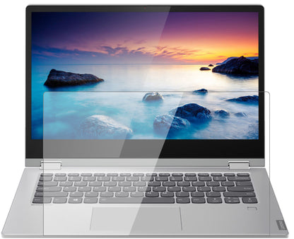 LenovoIdeaPad C340-14 mit aufgebrachter dipos Flex Schutzfolie, glasklare Darstellung ohne Einschränkungen