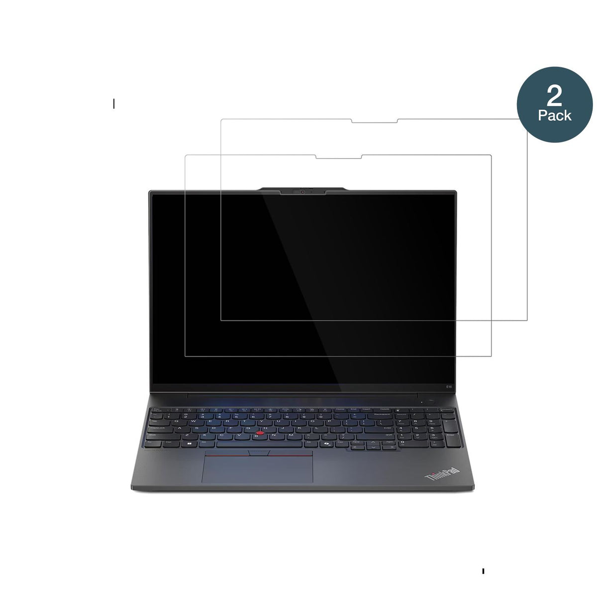 LenovoThinkpad E16 Gen 2 mit aufgebrachter dipos Flex Schutzfolie, glasklare Darstellung ohne Einschränkungen
