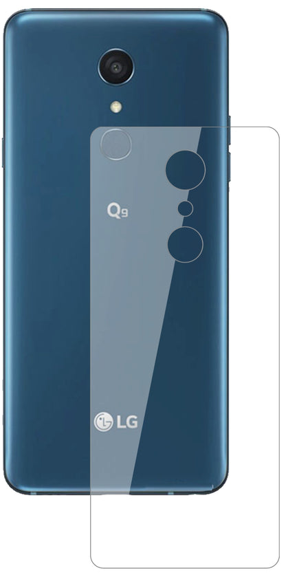 LGQ9 One Rückseite mit aufgebrachter dipos Flex Schutzfolie, glasklare Darstellung ohne Einschränkungen