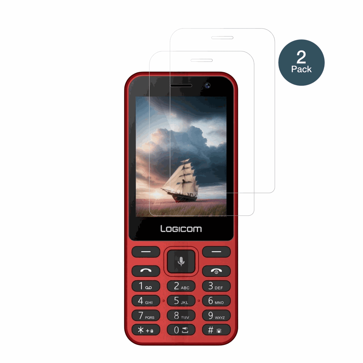 LogicomKay 284 mit aufgebrachter dipos Flex Schutzfolie, glasklare Darstellung ohne Einschränkungen
