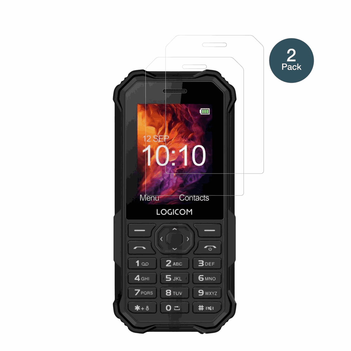 LogicomXtrem 40 Pro mit aufgebrachter dipos Flex Schutzfolie, glasklare Darstellung ohne Einschränkungen