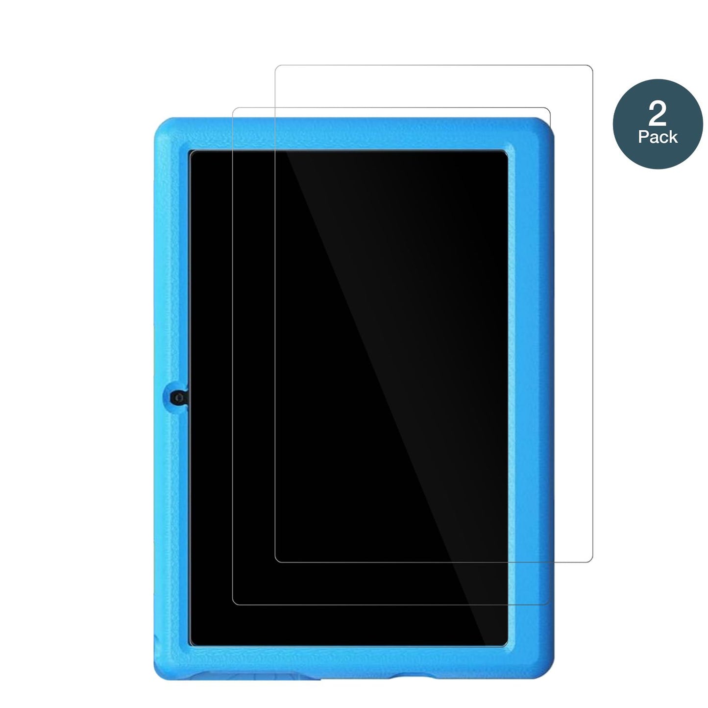 LvilleKinder Tablet mit aufgebrachter dipos Flex Schutzfolie, glasklare Darstellung ohne Einschränkungen