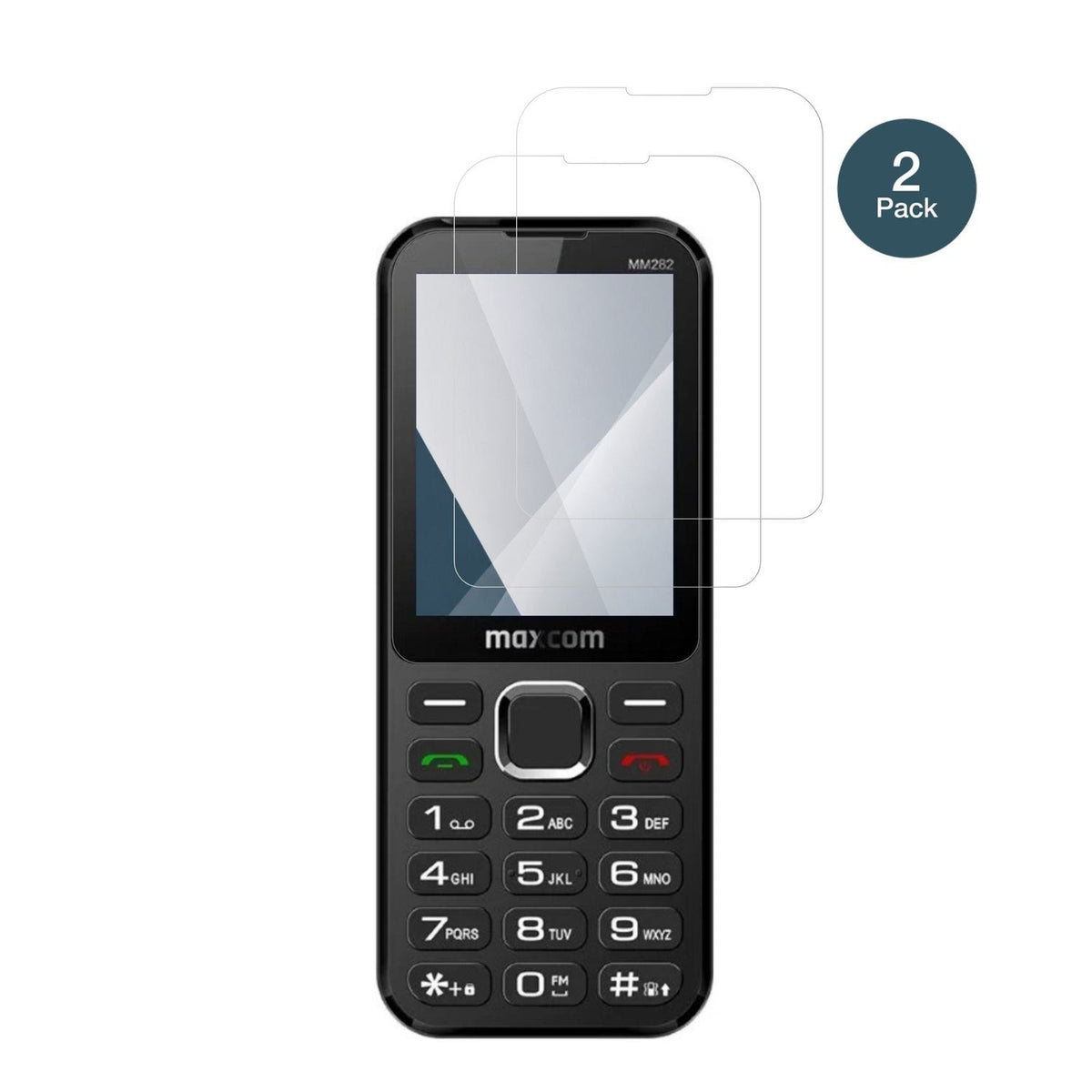MaxComClassic MM282 4G mit aufgebrachter dipos Flex Schutzfolie, glasklare Darstellung ohne Einschränkungen